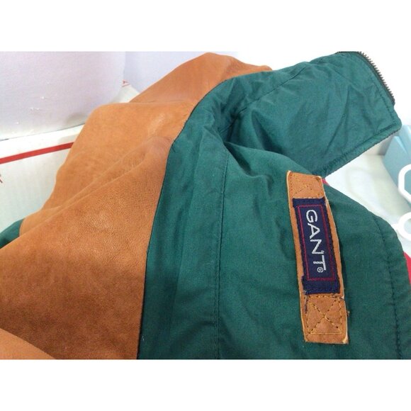 Vintage Gant Jacket Down Puffer Corduroy & Leather Trim Mens Large - Picture 9 of 9